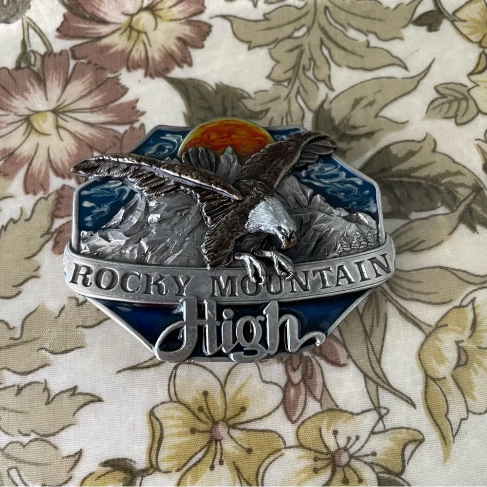 Siskiyou | Vintage 1985 Rocky Mountain High Eagle Heavy Duty Metal Belt Buckle